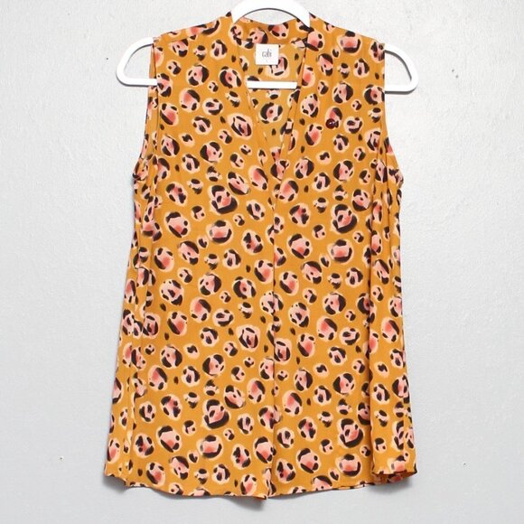 Cabi Prowl leopard print sleeveless blouse - Picture 1 of 5